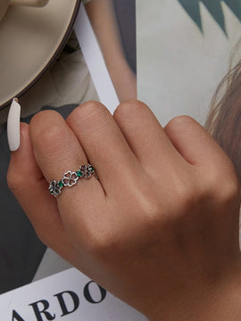 Four Leaf Clover Good Luck Band Ring